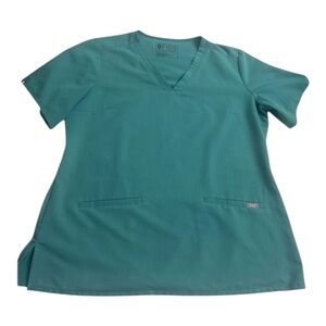 FIGS Casma 3-Pocket Scrub Top Women’s Large – Marine
